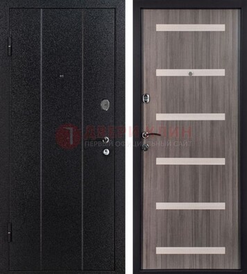 Черная стальная дверь с порошковым окрасом ДП-199 в Брянске
