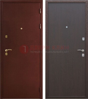 Бордовая входная дверь с порошковым покрытием ДП-201 в Йошкар-Оле