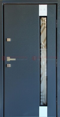Стальная дверь с порошковым покрытием и МДФ Миланский орех ДП-216 в Санкт-Петербурге