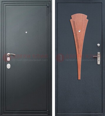 Железная серая дверь с порошковым покрытием и терморазрывом с МДФ ДП-245 в Йошкар-Оле