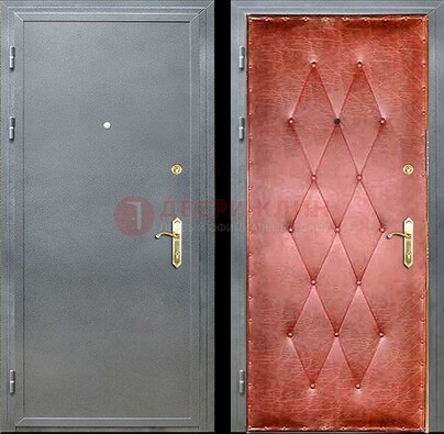 Серая стальная дверь с порошковым покрытием ДП-25 в Йошкар-Оле