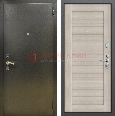 Стальная темно-серая дверь с порошковой отделкой и МДФ панелью ДП-278 в Йошкар-Оле