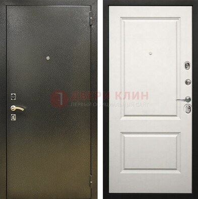 Металлическая темная дверь с порошковым напылением и классической МДФ ДП-298 в Йошкар-Оле