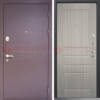 Темная стальная дверь с порошковым окрасом и МДФ ДП-310 в Йошкар-Оле