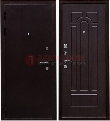Черная стальная дверь с порошковым покрытием ДП-35 в Йошкар-Оле