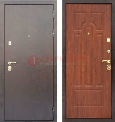 Темная стальная дверь с порошковым покрытием ДП-52 в Йошкар-Оле