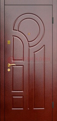 Красная металлическая дверь с порошковым окрасом ДП-57 в Йошкар-Оле