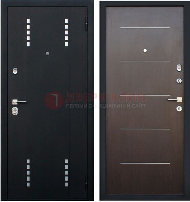 Черная металлическая дверь с порошковым окрасом ДП-62 в Йошкар-Оле