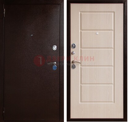 Коричневая металлическая дверь с порошковым окрасом ДП-92 в Йошкар-Оле