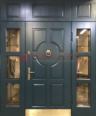 Стальная парадная дверь ДПР-64 со стеклопакетом в Йошкар-Оле