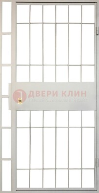Железная решетчатая дверь в белом цвете ДР-19 в Йошкар-Оле