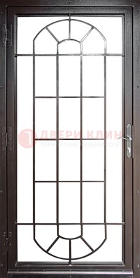Темная металлическая решетчатая дверь ДР-22 в Йошкар-Оле