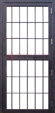 Темная стальная решетчатая дверь ДР-34 в Йошкар-Оле