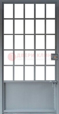 Металлическая решетчатая дверь в сером цвете ДР-7 в Йошкар-Оле