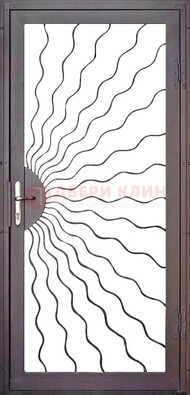 Коричневая железная решетчатая дверь ДР-8 в Йошкар-Оле