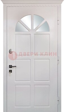 Светлая железная дверь со стеклом ДС-29 в Йошкар-Оле