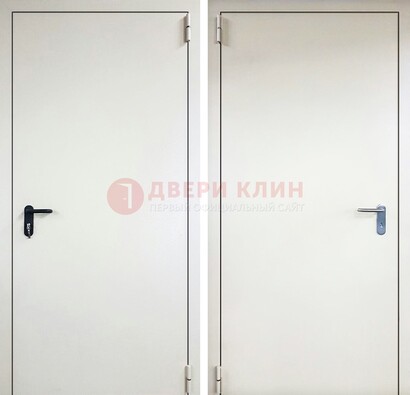 Белая железная техническая дверь ДТ-16 в Йошкар-Оле