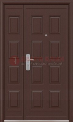 Коричневая железная тамбурная дверь ДТМ-37 в Йошкар-Оле