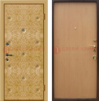 Светлая металлическая дверь с винилискожей ДВ-34 в Йошкар-Оле