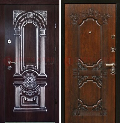 Железная дверь с виноритом в цвете Итальянский орех ДВТ-103 в Йошкар-Оле