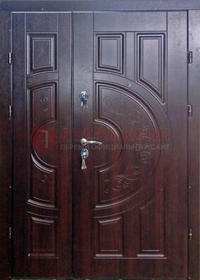 Металлическая филенчатая дверь с виноритом и МДФ Беленый дуб ДВТ-145 в Йошкар-Оле