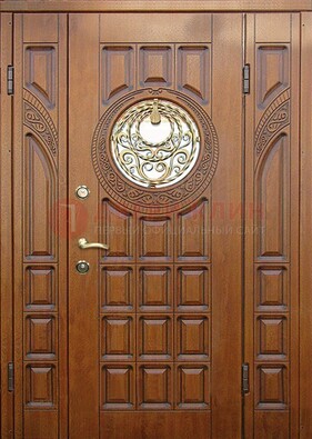 Металлическая филенчатая дверь с виноритом ДВТ-191 в Йошкар-Оле