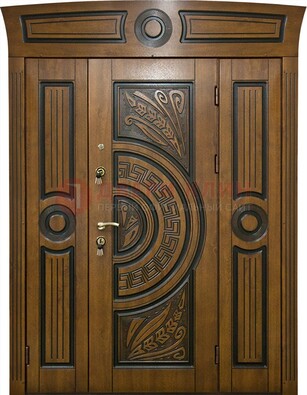 Парадная входная дверь с виноритом и узором ДВТ-194 в Йошкар-Оле