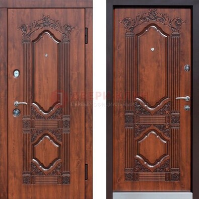 Металлическая дверь с виноритом с фигурной резьбой ДВТ-22 в Йошкар-Оле