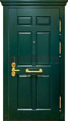 Классическая зеленая дверь с виноритом на улицу ДВТ-248 в Йошкар-Оле