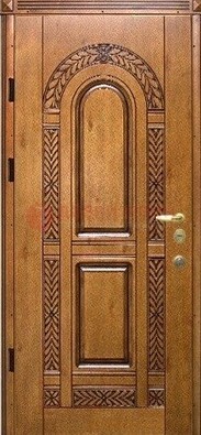 Коричневая железная дверь с виноритом ДВТ-33 в Йошкар-Оле