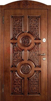 Коричневая входная дверь с виноритом ДВТ-41 в Йошкар-Оле