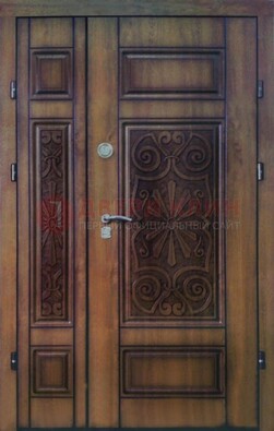 Входная железная дверь с виноритом и панелью Белый дуб внутри ДВТ-96 в Йошкар-Оле
