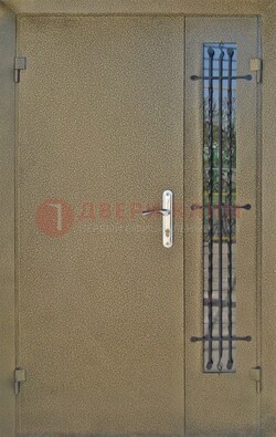 Тамбурная дверь Порошок со стеклом и ковкой ПЛ-20 в Йошкар-Оле
